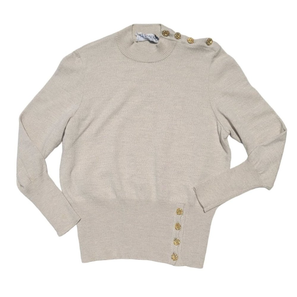 Stizzoli vintage made in italy sweater high end, quality with buttons .